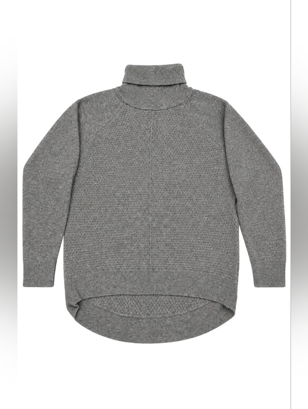 GAP Wool Blend Gray Turtleneck Textured Knit Pullover Sweater - Women Sz Med